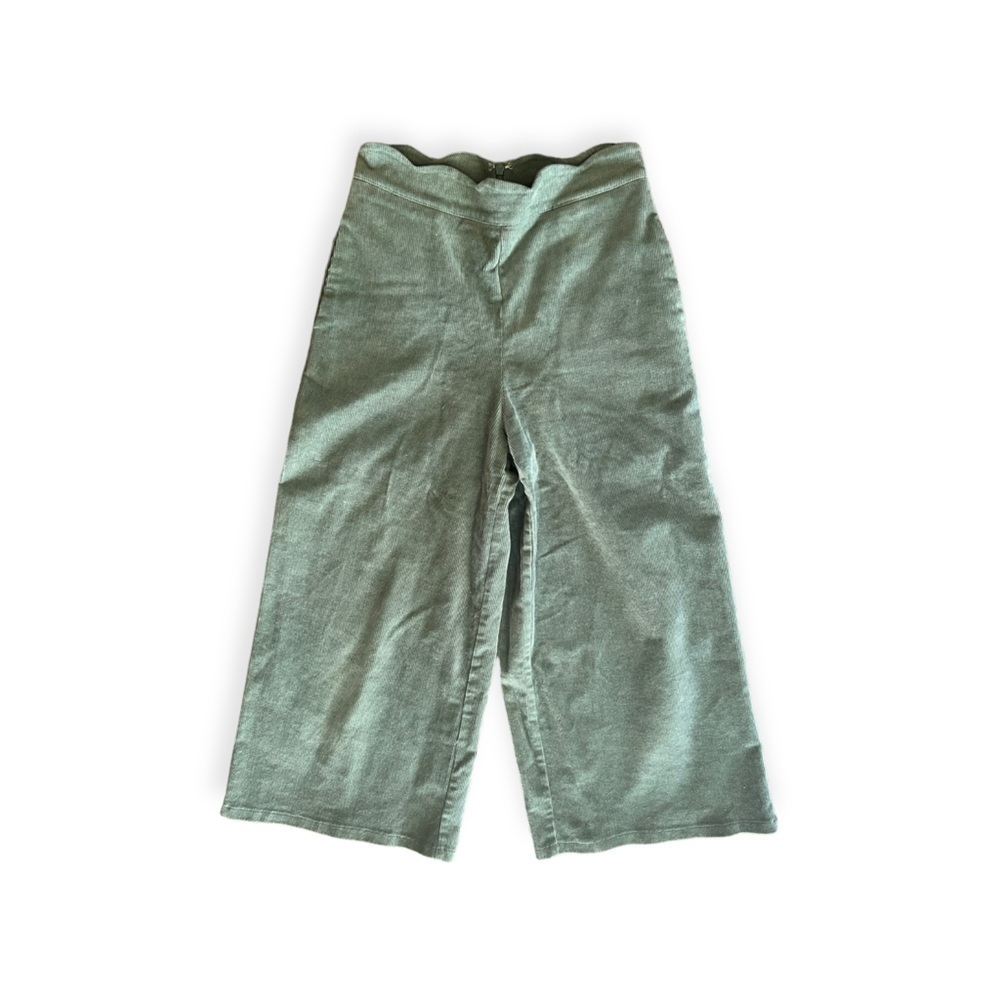 bp green corduroy wide leg pants XS